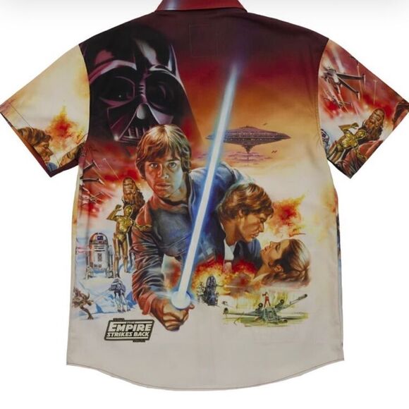 Loungefly Disney Star Wars The Empire Strikes Back Unisex Camp Shirt NWT - Picture 6 of 9